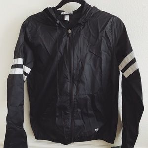 Black Windbreaker w Reflective Stripes